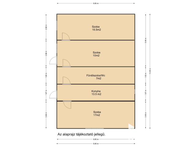 Felújított vályogház Kamut csendes kis utcájában