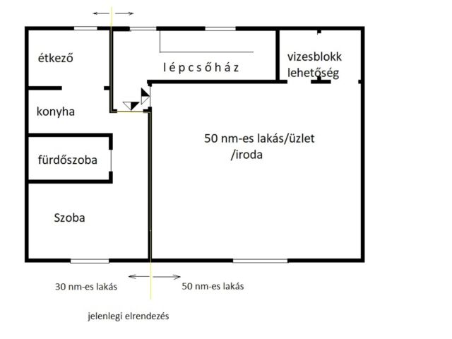 50nm-es lakás Sárvár belvárosában