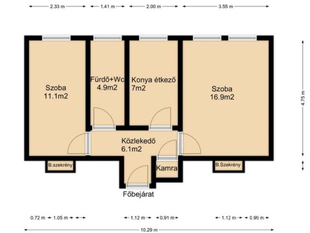 Csokonai utcában, első emeleti, felújított lakás!